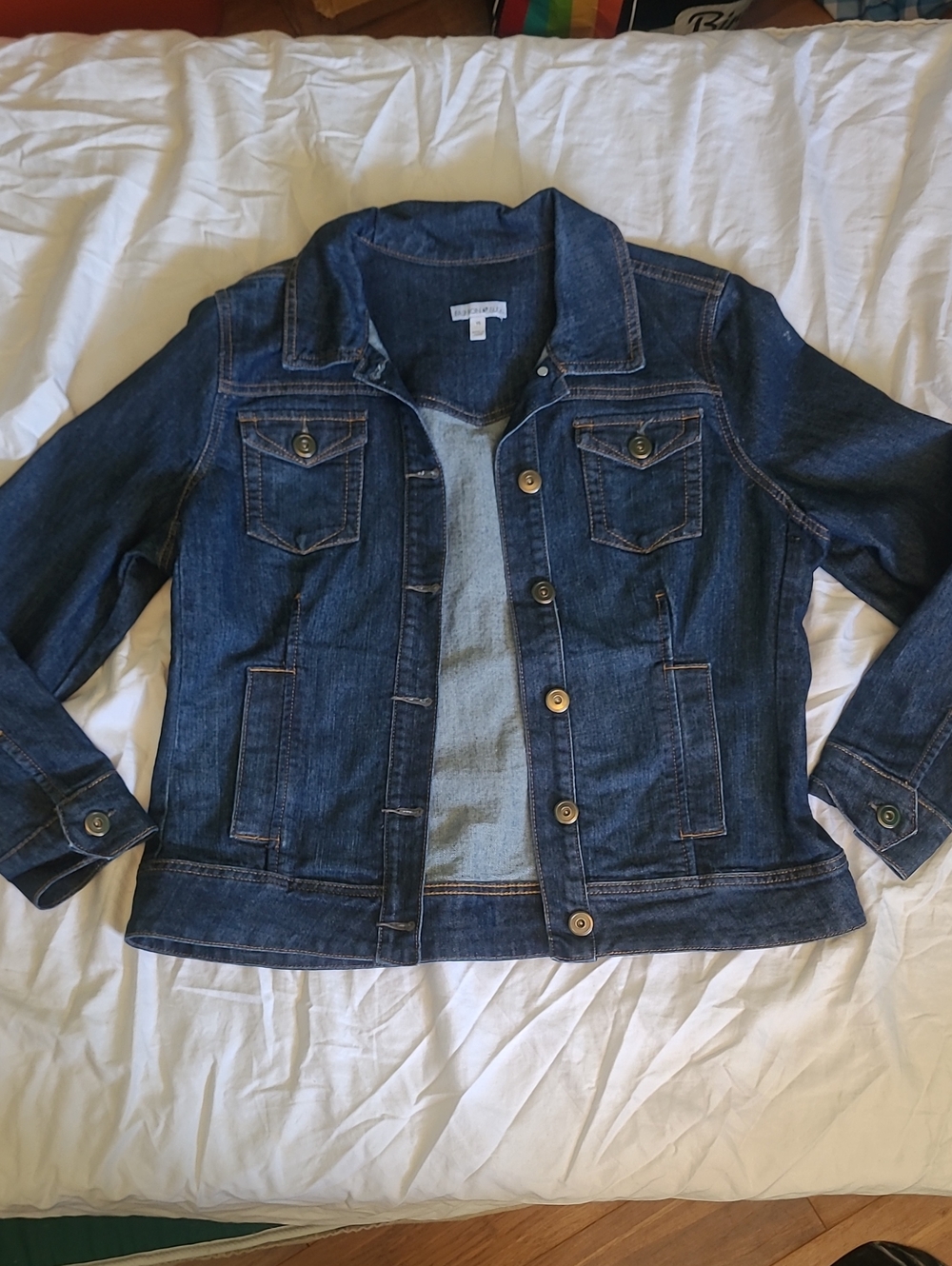 Classic Dark Blue Denim Jacket - Women
